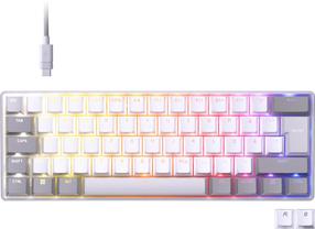 Проводная игровая клавиатура Corsair CLIPPER PRO MINI 60 Hall Effect CH-979111J-NA, Английский (US), белый цв.