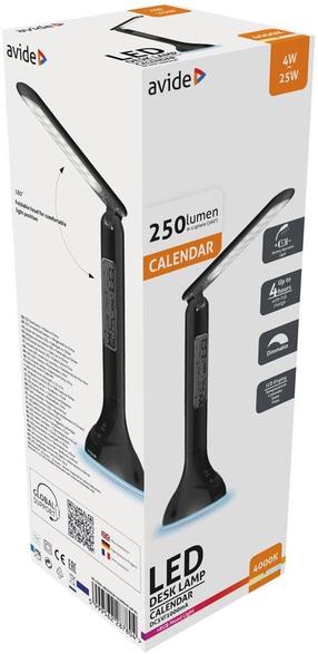 Stalinis šviestuvas Avide Calendar, LED, 4W, juoda sp./juoda sp.