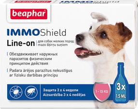 Priemonė nuo parazitų Beaphar Immo Shield Line-on Dog S, 1.5 ml, 3 vnt.