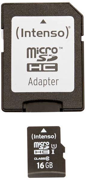 Atminties kortelė Intenso MicroSDHC, 16 GB