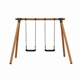 Kiik koos raamiga lastele Hatis Tuko, 240 cm, 200 cm, pruun v./hall v.