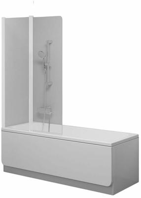 Vannas siena Ravak CVS2 Left, 100 cm x 150 cm, caurspīdīga krās./matēti balta krās./caurspīdīgs