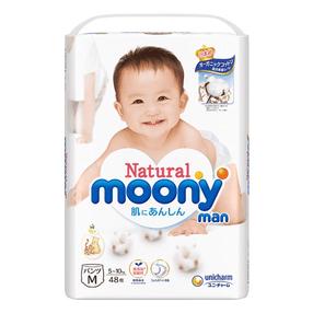 Autiņbiksītes Moony Natural, M izmērs, 5 - 10 kg, 46 gab.
