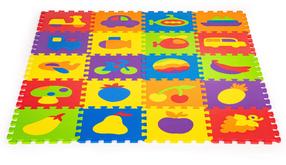 Paklājiņš mazuļiem - puzle EcoToys Educational Foam Mat, 20 gab
