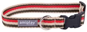 Antkaklis šunims Amiplay Popular, alyvuogių žalia sp., 200 - 350 mm x 15 mm, S