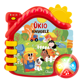 Буклет с занятиями для малышей, книга Chicco Farm, LV, многоцветный