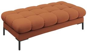 Prieškambario suoliukas Micadoni Home Mamaia, ruda sp./juoda sp., 62 cm x 133 cm x 41 cm