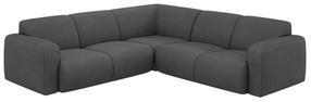 Kampinė sofa Micadoni Molino Chenille Rebel, tamsiai pilka sp., 252 x 252 cm x 75 cm