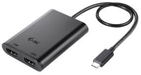 Adapteris i-Tec USB-C 3.1 Dual 4K HDMI USB-C, HDMI, 0.3 m, melna krās.