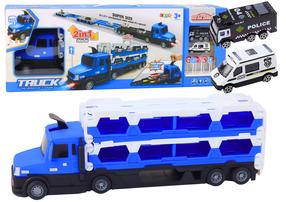  Auto pārvadātājs Six Six Zero 2in1, 1:64, zila krās.