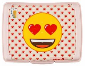 Konteiners pārtikai Keeeper Carla Emoji Hearts, 1 l, 17 cm x 13 cm, rozā krās.