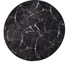 Vannitoa põrandamatt Foutastic Marble 359CHL4146, tumehall v., 140 cm x 140 cm, Ø 140 cm