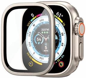 Aizsargstikls Spigen, ALM Glas.Tr Slim Pro Apple Watch Ultra (49mm), caurspīdīga krās./sudraba krās.