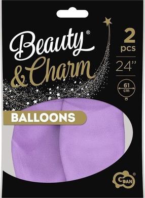 Balonu komplekti apaļš GoDan Beauty & Charm, violeta krās., 2 gab.