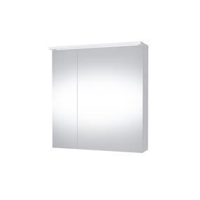 Piekarināms vannas istabas skapis ar spoguli Domoletti, balta krās., 17.5 cm x 60.6 cm x 68 cm