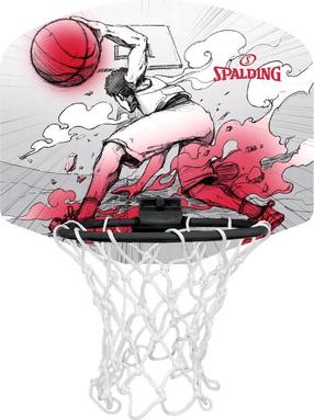 Подвесная баскетбольная доска с обручем Spalding Sketch MicroMini, С мячом, 29 см