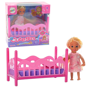 Кукла с аксессуарами Lean Toys Cute Girl Happy Time, 11 см, многоцветный