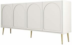 Konsoles galds Kalune Design Lyon 80, zelta krās./krēmkrāsa, 35 cm x 180 cm x 80 cm