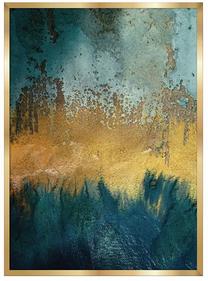 Foto paveikslas Gold & Cyan 2, 54 cm x 74 cm