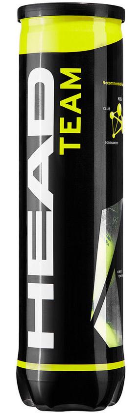 Tennisepallide komplekt Head Team, kollane v., 4 tk