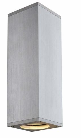Šviestuvas sieninis SLV Theo QPAR51 1000329, GU10, 2 x 50 W, aliuminio sp. / aliuminio sp.