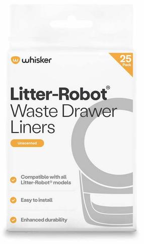 Maišas, kačių kraiko dėžutei Whisker Litter-Robot, 4.5 l, polietilenas, 25 vnt., Balta sp.