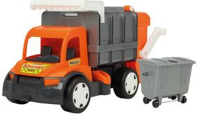 Rotaļlietu atkritumu vedējs Wader Giant Garbage Truck, oranža krās./pelēka krās.