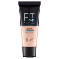 Skystas makiažo pagrindas Maybelline Fit Me Matte + Poreless Clay, smėlio sp., 104 soft ivory, 30 ml