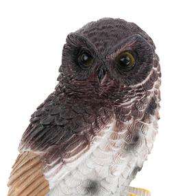 Brīvi stāvošs gaismeklis ar saules bateriju Owl, IP44, brūna krās.