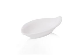 Serviravimo lėkštė Domoletti, 11.5 cm x 5.9 cm x 2.5 cm, Ø 5.9 cm, balta sp., porcelianas