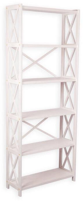 Grīdas plaukts Felix 6, balta krās., 202 cm x 31 cm x 80 cm