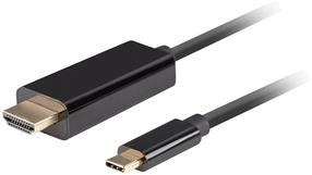 Кабель Lanberg USB-C - HDMI CA-CMHD-10CU-0005-BK USB-C, HDMI, 0.5 м, черный цв.