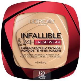 Kompaktinė pudra L’Oréal Paris Infaillible 24h Fresh Wear Compact, 120 vanilla, 9 g