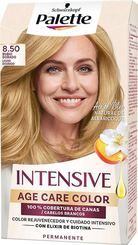 Plaukų dažai Schwarzkopf Palette Intensive Age Care Color, golden blond sp., 8.50, 60 ml