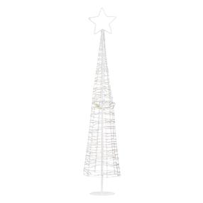 Dekoracija "Eglutė" Springos CL1237 su LED apšvietimu, 100 cm, balta sp.