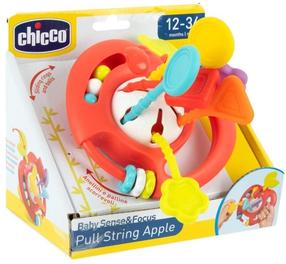 Развивающая игрушка для младенца Chicco Baby Sense & Focus Pull String Apple, многоцветный
