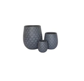 Gėlių vazonas Domoletti LT14658-1S, keramika/molis, Ø 20 cm, pilka sp.