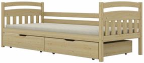 Vaikiška lova Kocot Kids Tosia, lakuota mediena sp., 80 x 160 cm, su patalynės dėže, su čiužiniu