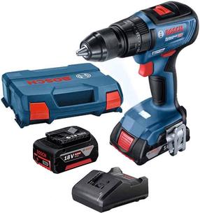 Bezvadu triecienurbjmašīna- skrūvgriezis ar bateriju Bosch Professional GSB 18V-50 1x2Ah,1x5Ah, GAL 1800CV, LC, 18 V, 2 Ah/5 Ah