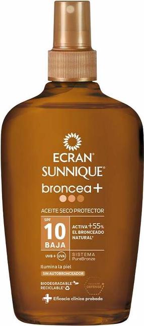 Масло для ухода за загаром Ecran Sunnique Broncea+ SPF10, 250 мл