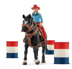 Komplekt Schleich Farm World Barrel Racing With Cowgirl 42576, 16 cm, mitmevärviline
