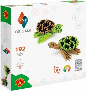 Popierinių figūrų gaminimo rinkinys Alexander 3D Origami Turtles, ruda sp./žalia sp.
