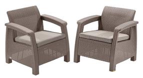Lauko krėslas Keter Corfu Duo, šviesiai ruda sp., 75 cm x 70 cm x 79 cm