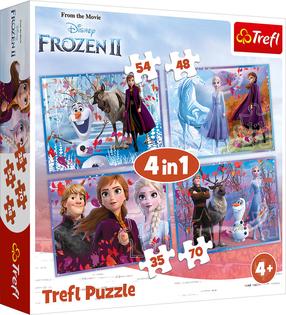 Puzle 4in1 Trefl Disney Frozen II 34323, 207 gab.