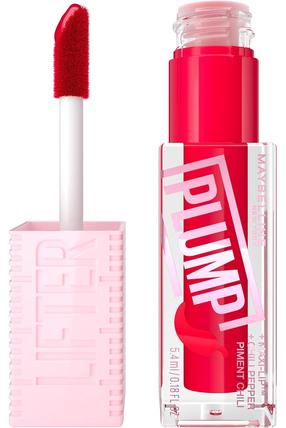 Lūpu spīdums Maybelline Lifter Plump, 5.4 ml, red flag krās., 4