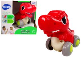  Dinosaurustega mänguautode komplekt Hola Cool Run Dinosaur T-Rex, punane v.