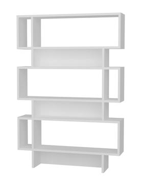 Pastatoma lentyna Kalune Design Elze, balta sp., 130.8 cm x 90 cm x 19.6 cm