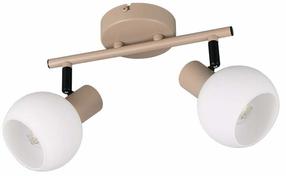 Valgusti lauavalgusti Reality Boba R86372043, E14, 2 x 10 W, pruun v./valge v. / pruun v.