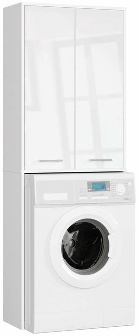 Spintelė virš skalbimo mašinos Akord Furniture Factory FIN 180, balta, 30 cm x 64 cm x 180 cm