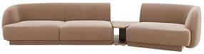 Modulinė sofa Micadoni Miley Blu 40, rusva sp., dešininė, 300 x 118 cm x 70 cm